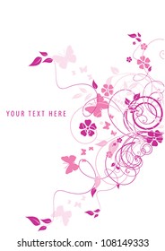 Abstract flowers background with place for your text