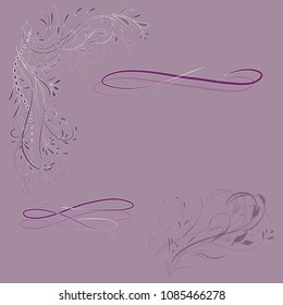 Abstract flowers background with place for your text.Floral greeting card.
