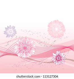 Abstract flowers background with place for your text