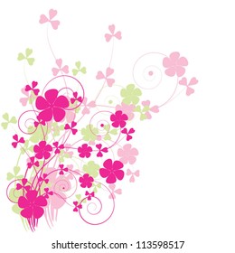 Abstract flowers background with place for your text