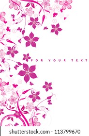 Abstract flowers background with place for your text