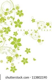 Abstract flowers background with place for your text