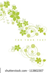 Abstract flowers background with place for your text