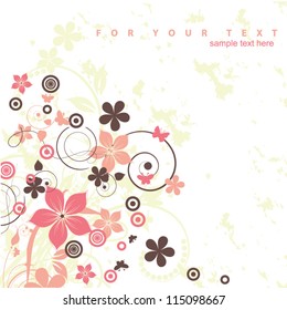 Abstract flowers background with place for your text