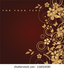 Abstract flowers background with place for your text