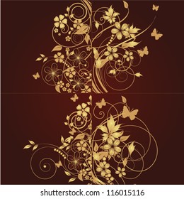 Abstract flowers background with place for your text