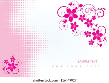 Abstract flowers background with place for your text