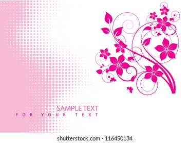 Abstract flowers background with place for your text
