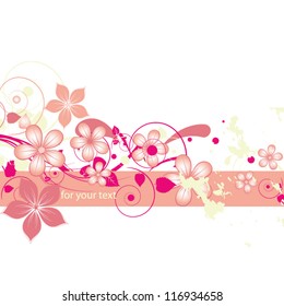 Abstract flowers background with place for your text
