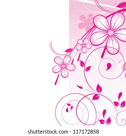 Abstract flowers background with place for your text