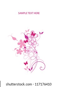 Abstract flowers background with place for your text