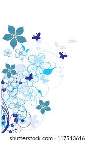 Abstract flowers background with place for your text