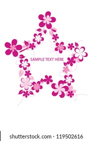 Abstract flowers background with place for your text