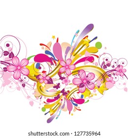 Abstract flowers background with place for your text