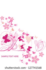Abstract flowers background with place for your text