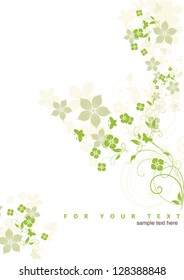 Abstract flowers background with place for your text