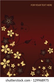 Abstract flowers background with place for your text