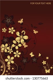 Abstract flowers background with place for your text
