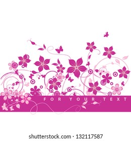 Abstract flowers background with place for your text