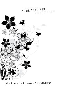 Abstract flowers background with place for your text