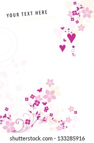 Abstract flowers background with place for your text