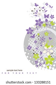 Abstract flowers background with place for your text
