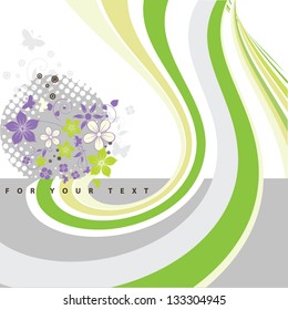 Abstract flowers background with place for your text