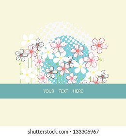 Abstract flowers background with place for your text