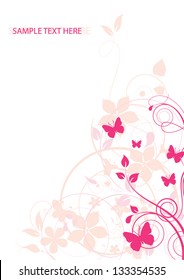 Abstract flowers background with place for your text