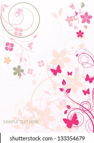 Abstract flowers background with place for your text