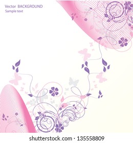 Abstract flowers background with place for your text