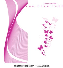 Abstract flowers background with place for your text