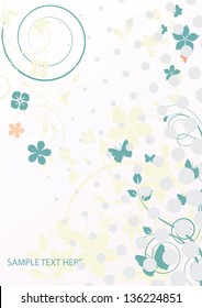 Abstract flowers background with place for your text