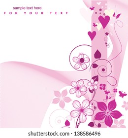 Abstract flowers background with place for your text