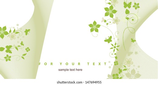 Abstract flowers background with place for your text