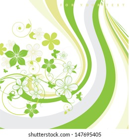 Abstract flowers background with place for your text