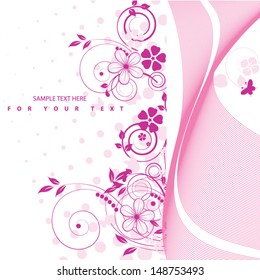Abstract flowers background with place for your text