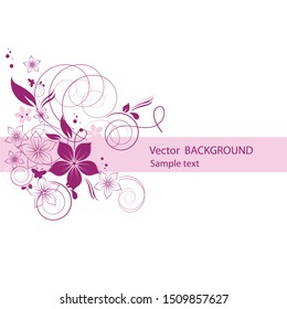 Abstract flowers background with place for your text