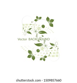 Abstract flowers background with place for your text