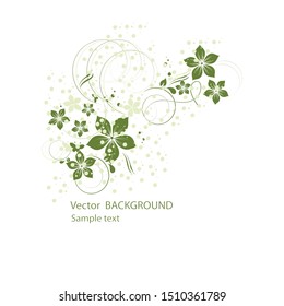 Abstract flowers background with place for your text