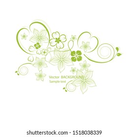 Abstract flowers background with place for your text