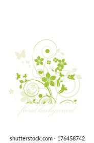 Abstract flowers background with place for your text