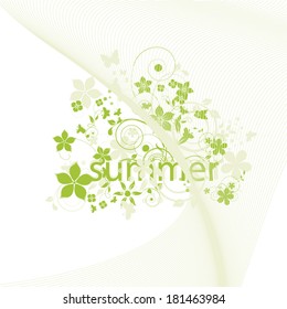 Abstract flowers background with place for your text 