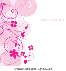 Abstract flowers background with place for your text 