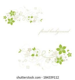 Abstract flowers background with place for your text 