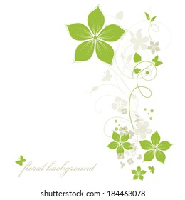 Abstract flowers background with place for your text 