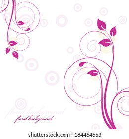 Abstract flowers background with place for your text 