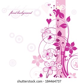 Abstract flowers background with place for your text 