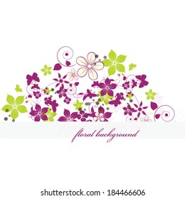 Abstract flowers background with place for your text 