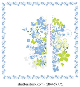 Abstract flowers background with place for your text 